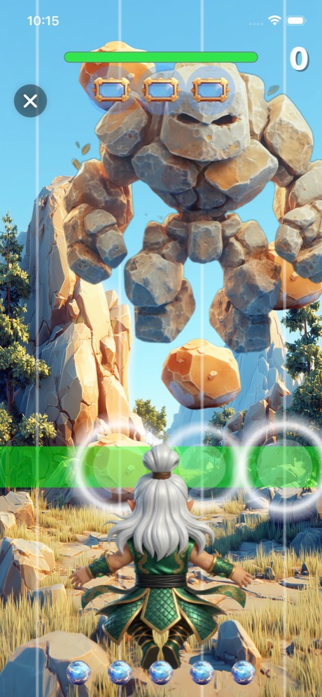 Stone Guardian boss fight in Earth Realm